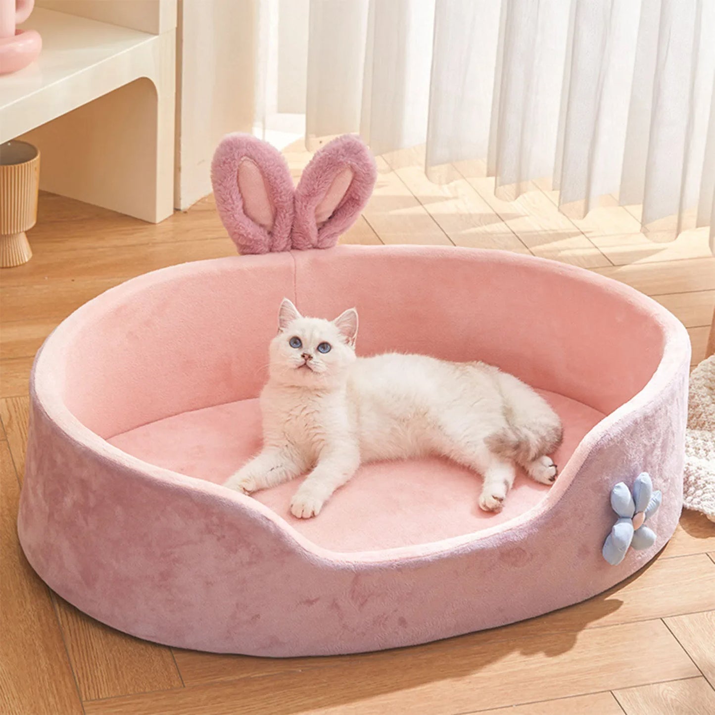 Hondenmand groot - Pluche roze oase voor comfortabel slapen