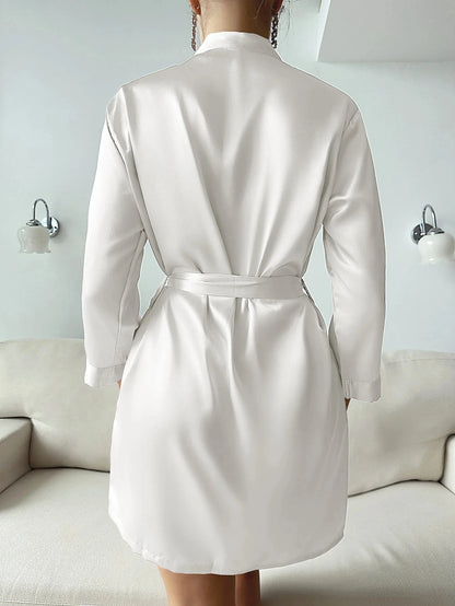 Ochtendjas dames met subtiel patroon – Rustig en elegant