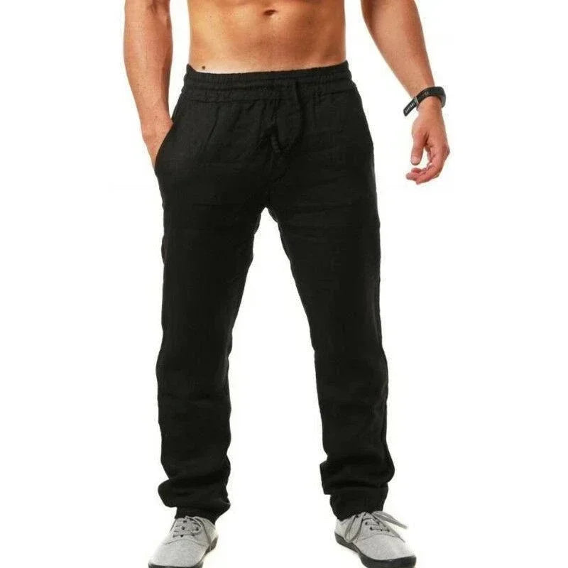 Linnen broek heren met splitjes – Ventilerend en speels