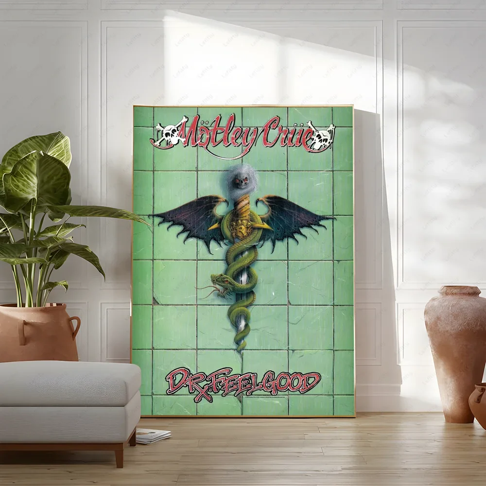 Abstracte poster met penseelstreken