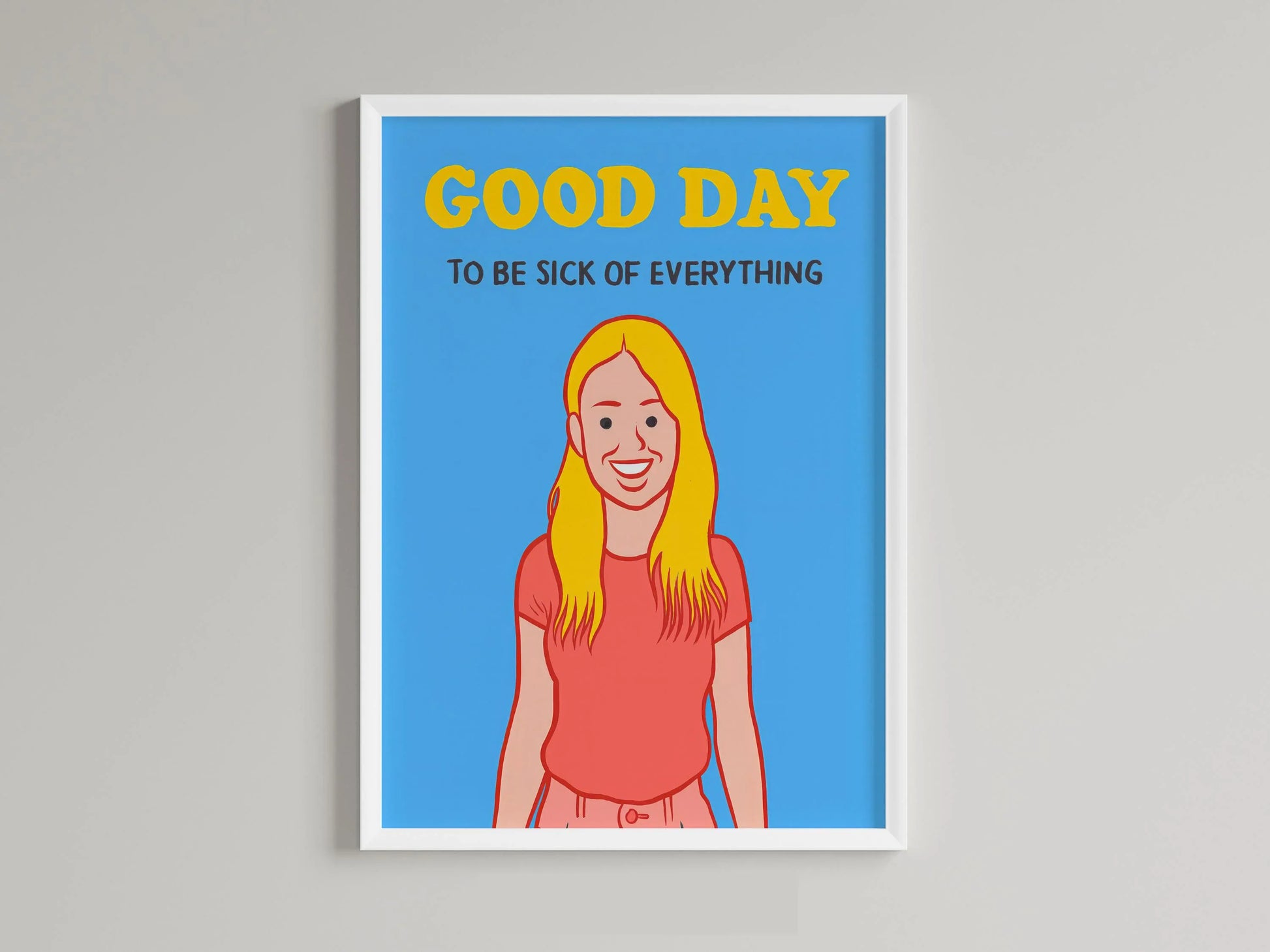 Poster met lijntekening van gezicht