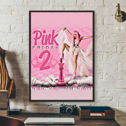 Wandposter met bloemen in vaas