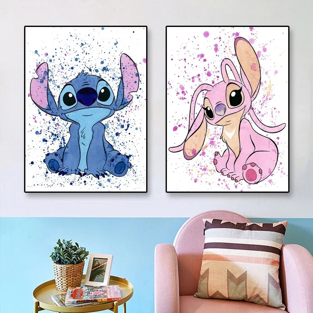 Poster met dieren in zachte kleuren