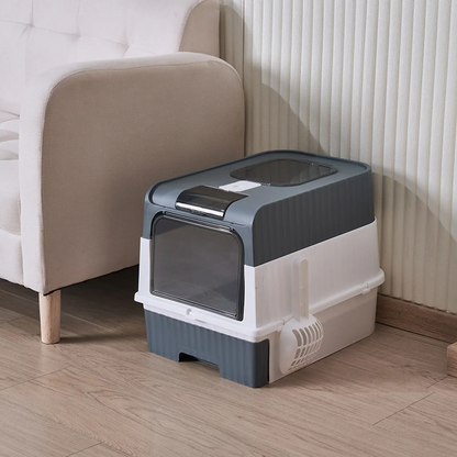Mooie kattenbak met speelse print – Voor een vrolijk huis