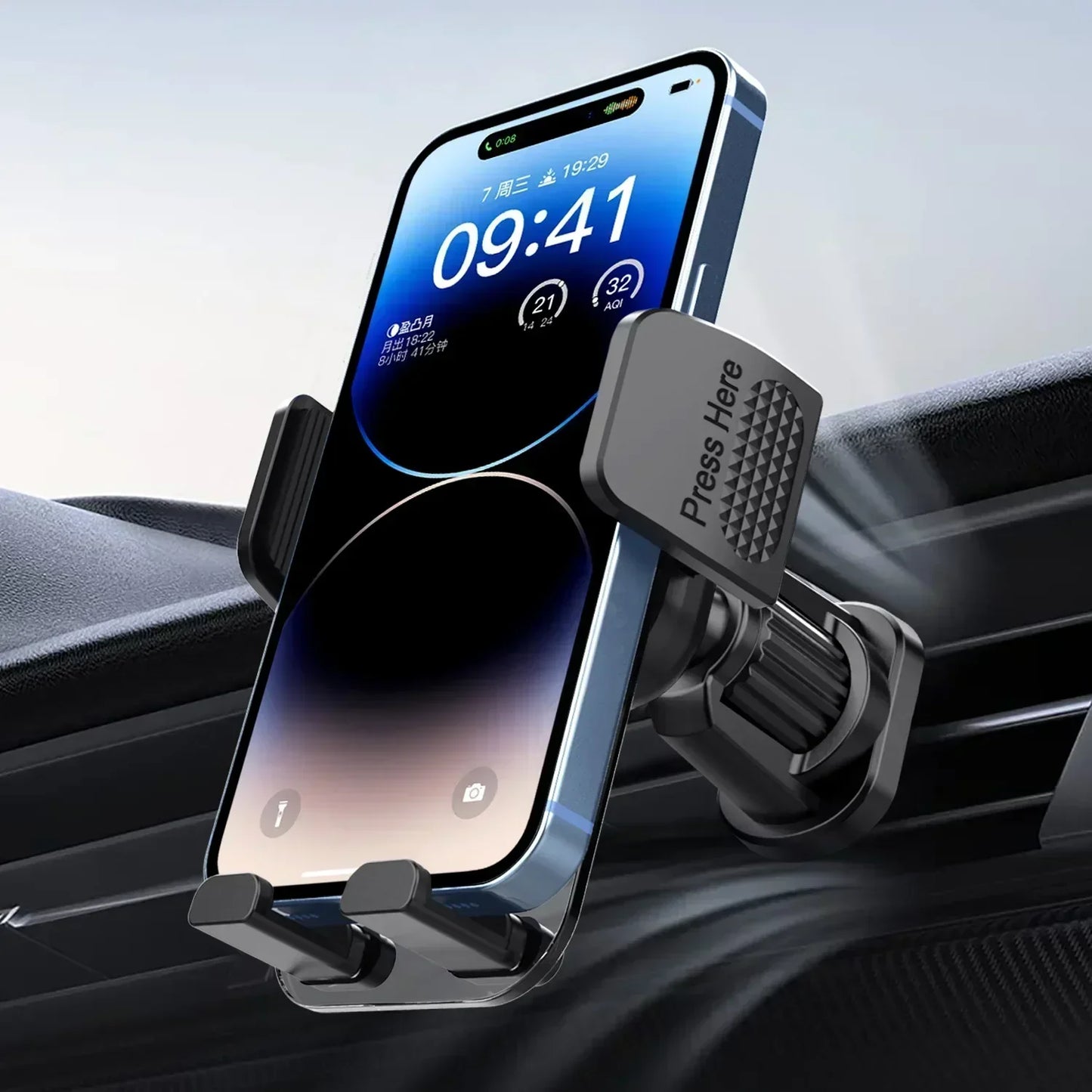 Action telefoonhouder auto met rubber voet – Stabiele plaatsing