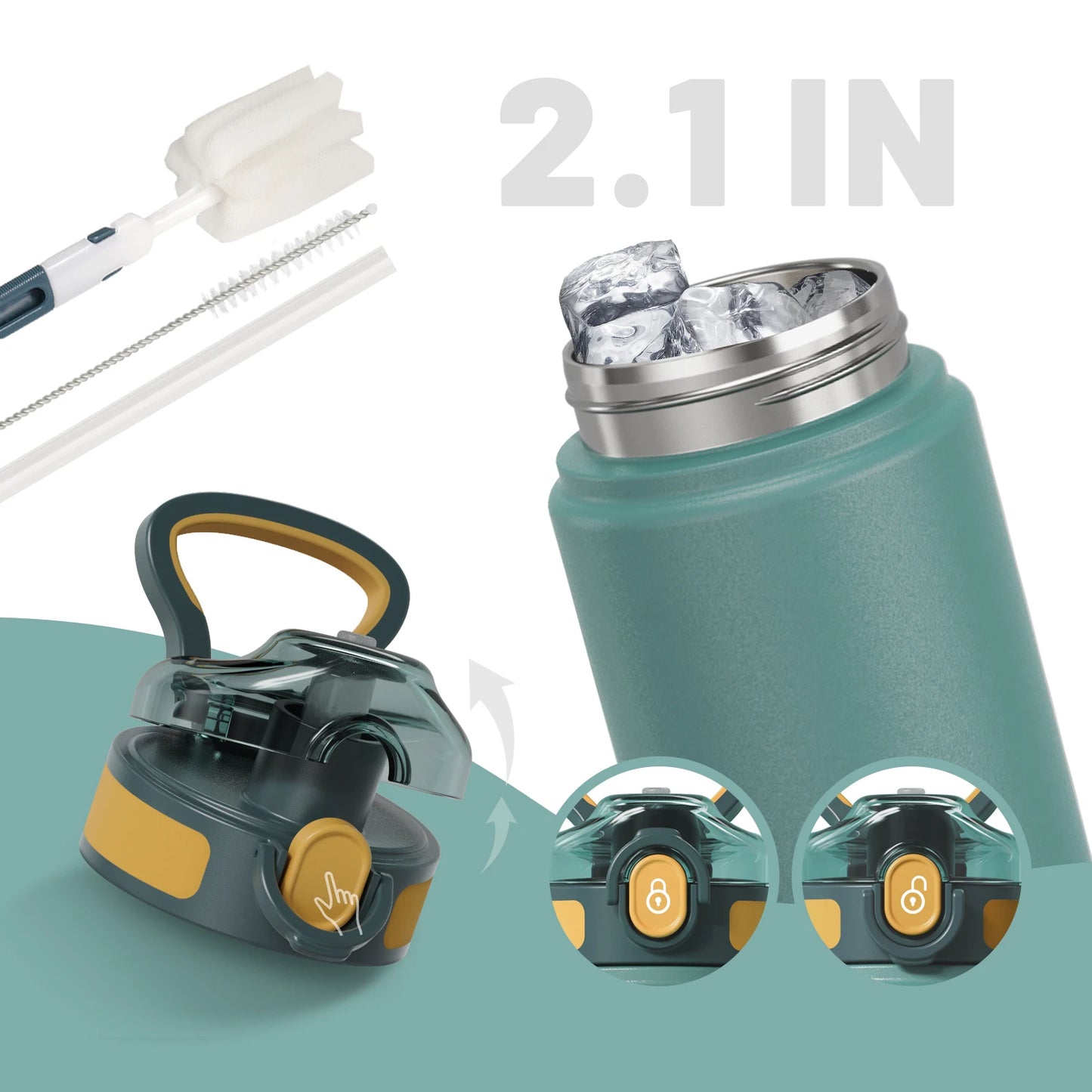 Thermosfles met easy-clean design – Makkelijk te onderhouden