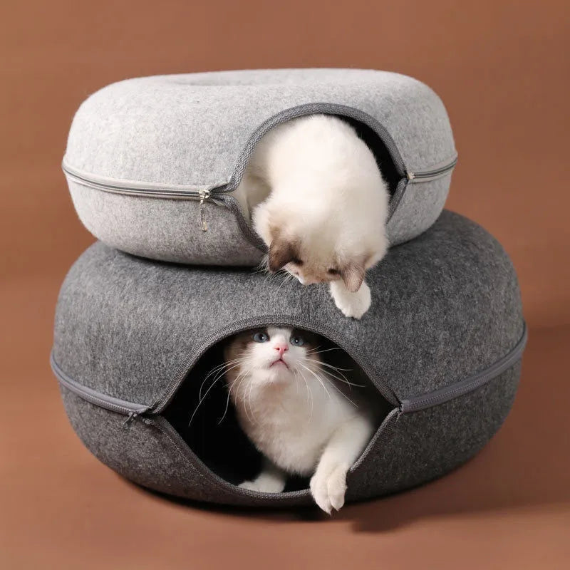 Ronde kattenmand met antislip – Blijft stevig liggen