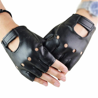Lederen heren handschoenen voor motorrijders