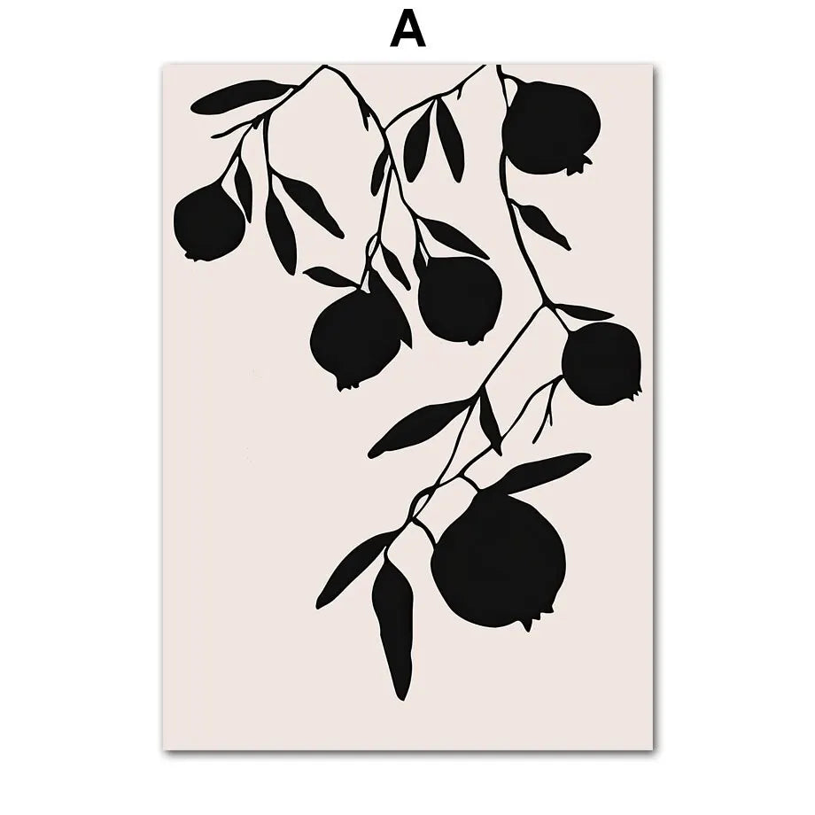 Abstracte poster met penseelstreken