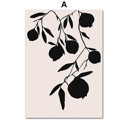 Abstracte poster met penseelstreken