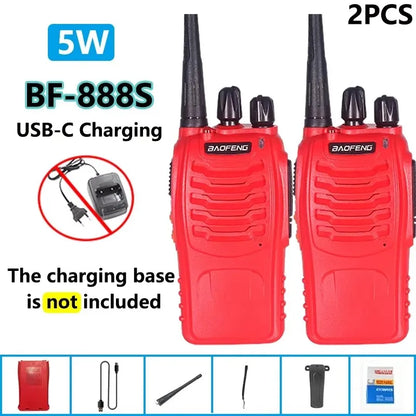 Walkie talkie met riemclip en volumeknop