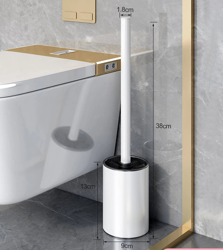 Toiletborstel met borstel in wit kunststof – Fris en licht
