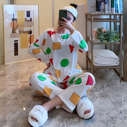 Dames pyjama Wibra met elastische tailleband