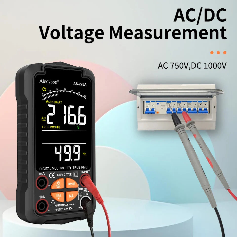 Multimeter met CAT II beveiligingsnorm