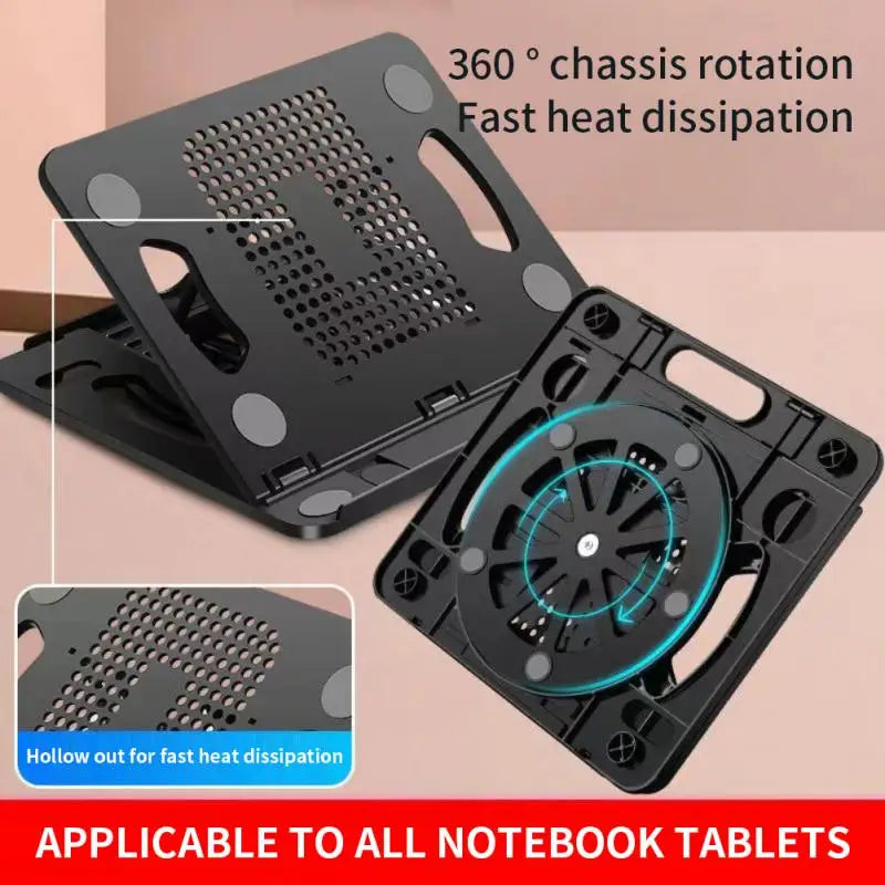 Laptop standaard met ingebouwde ventilator