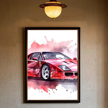 Poster met zachte penseellijnen