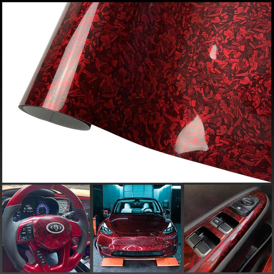 Auto stickers achterruit - Levendige rode textuur voor een opvallende look