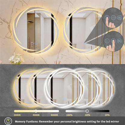 Moderne ronde spiegel met verlichting – Strak en elegant