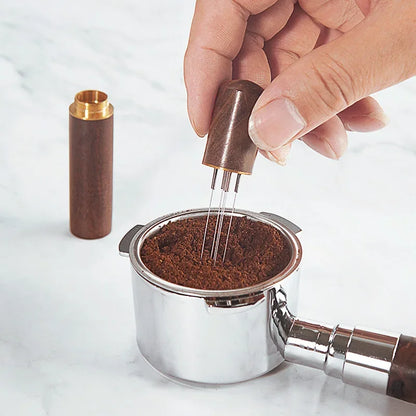 Barista accessoires in RVS en hout
