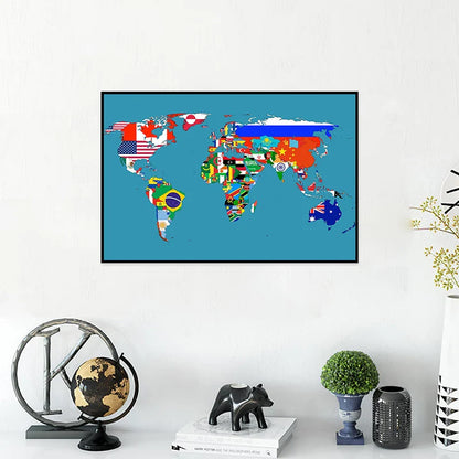 Wereldkaart met magnetisch oppervlak – Interactief en leuk