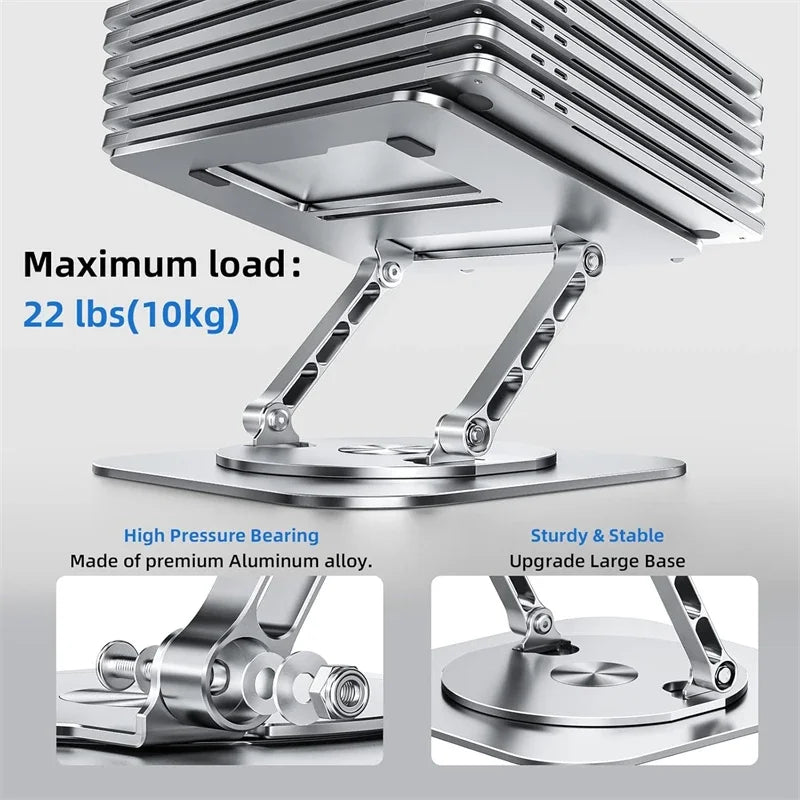 Laptop standaard met ruimte voor accessoires