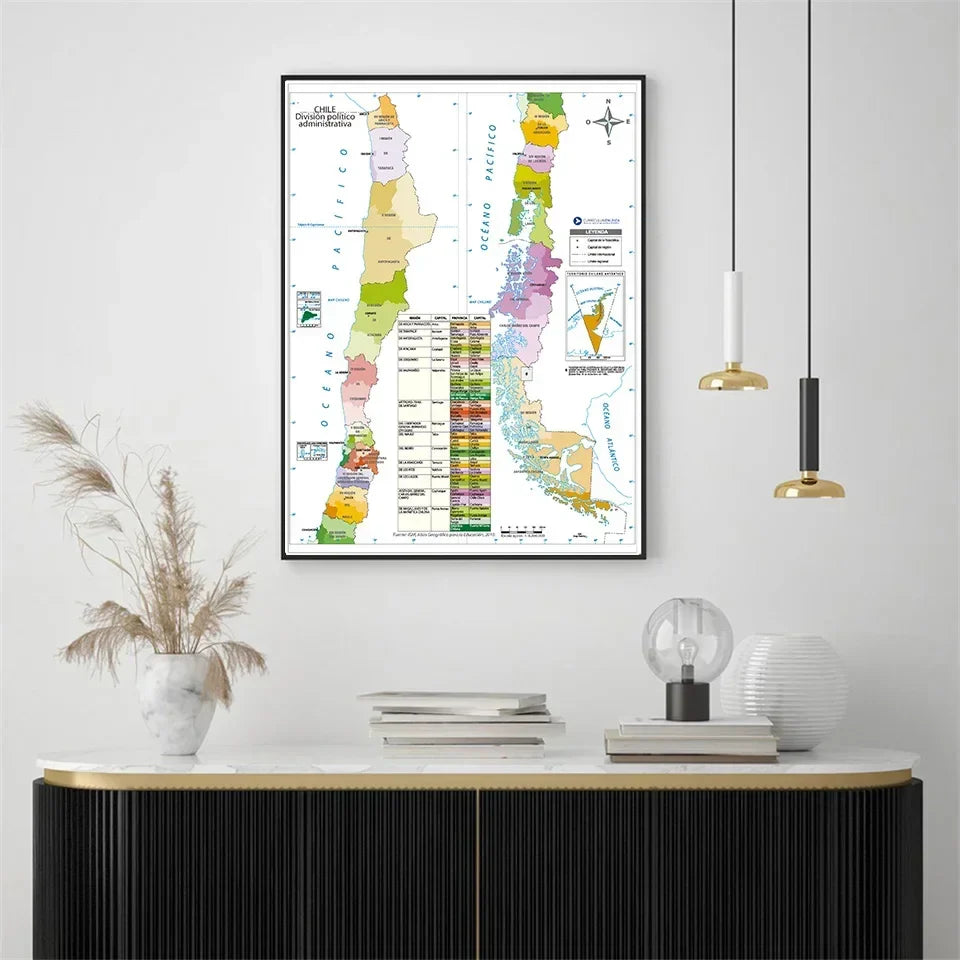 Wanddecoratie wereldkaart in XL formaat
