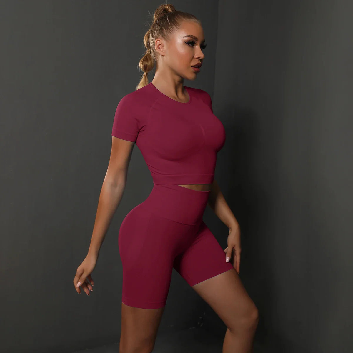 Set yoga kleding met cropped top en legging