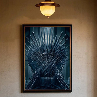 Posters in zwart houtframe ophangen