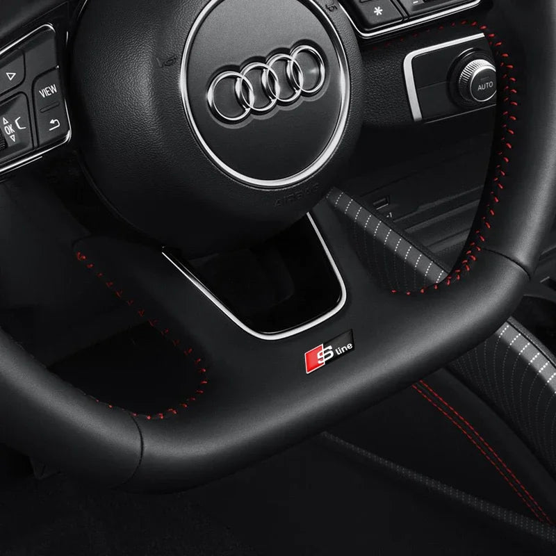 auto stickers - stijlvolle RS Line metal stickers voor sportieve uitstraling
