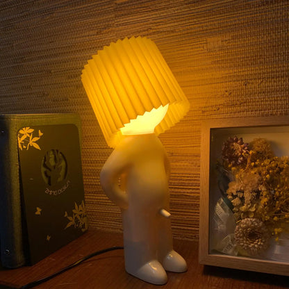Lamp nachtkastje met stoffen kap in crème – Neutraal en warm