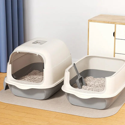 Grote kattenbak met filterdeksel – Minder geur in huis