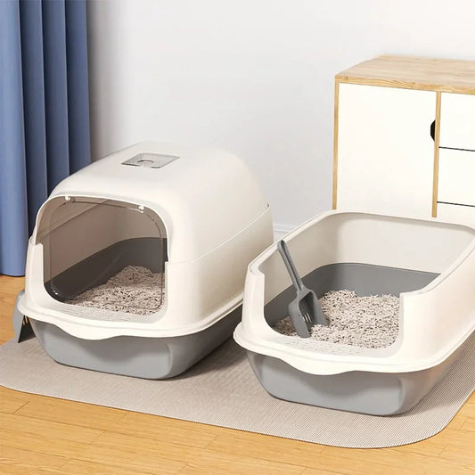 Grote kattenbak met filterdeksel – Minder geur in huis