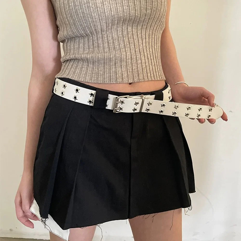 Moderne riem dames met geometrische gesp