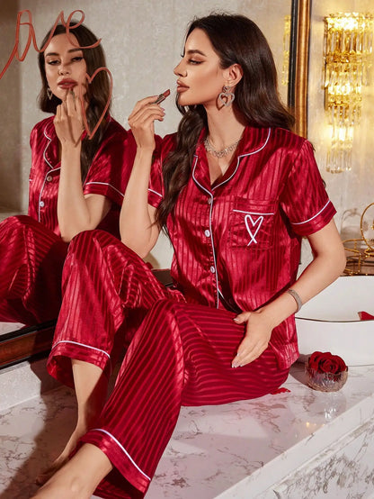 Dames pyjama set met elastische taille