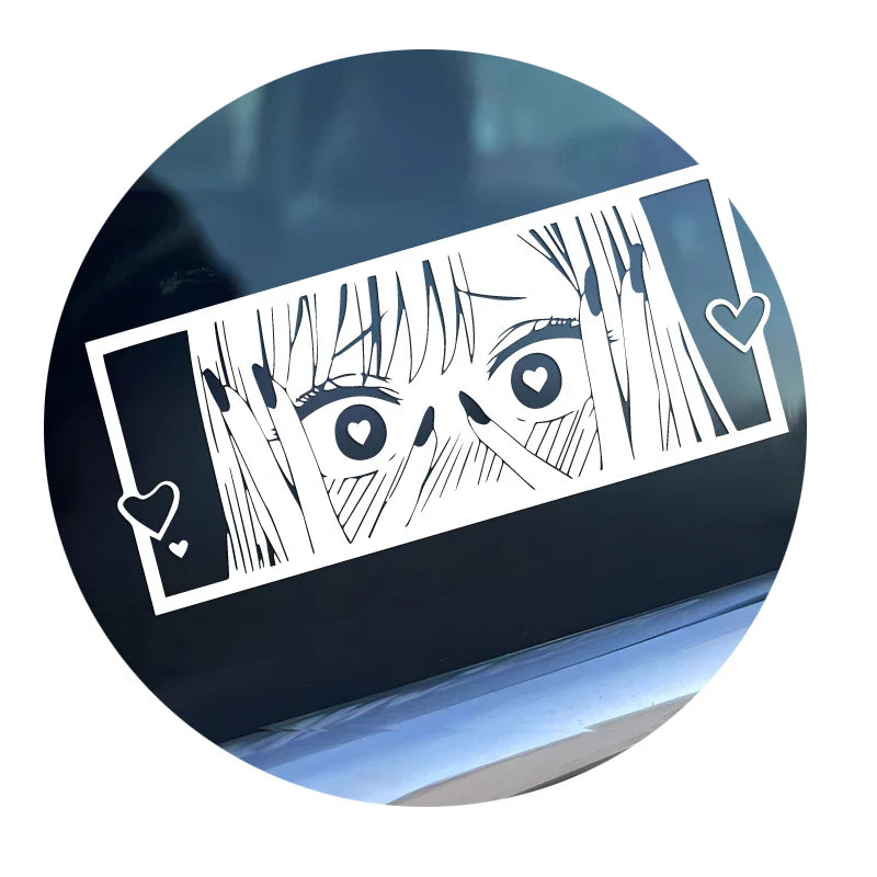 Auto stickers - Achterruit versiering met anime ogen voor unieke uitstraling