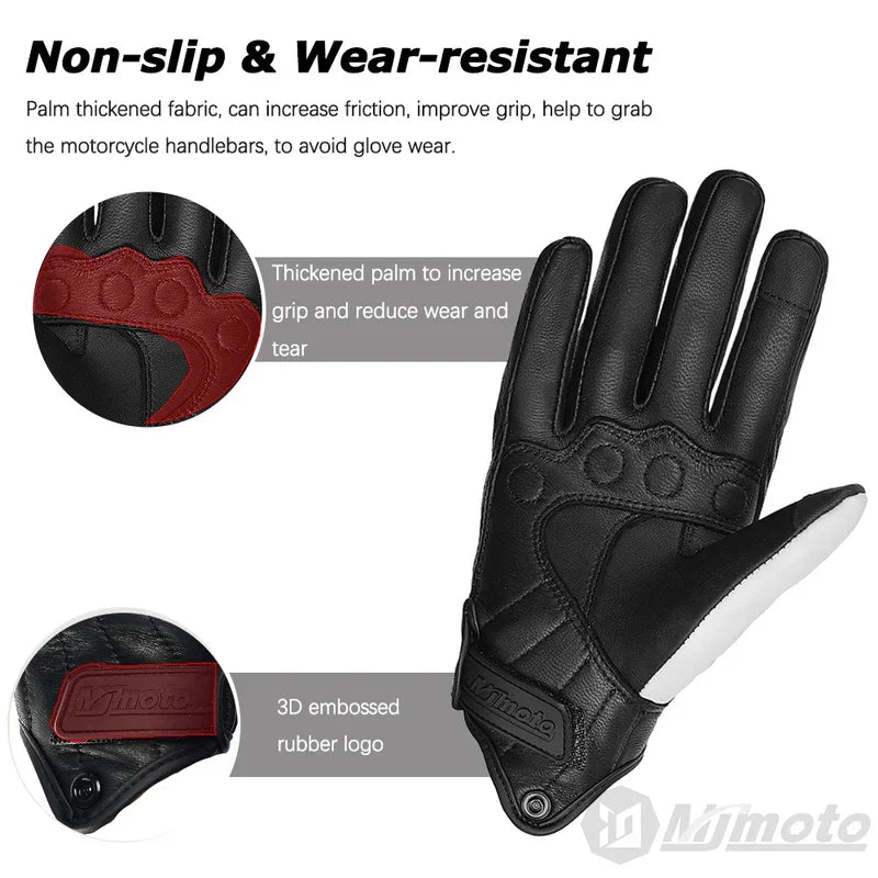 Heren handschoenen met leren buitenlaag