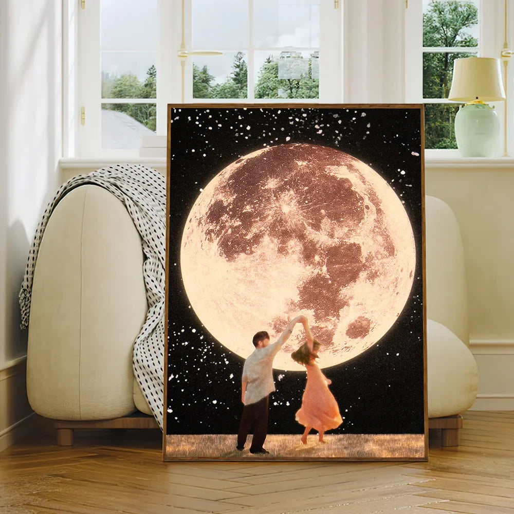 Posters met marmeren textuur en gouden accenten