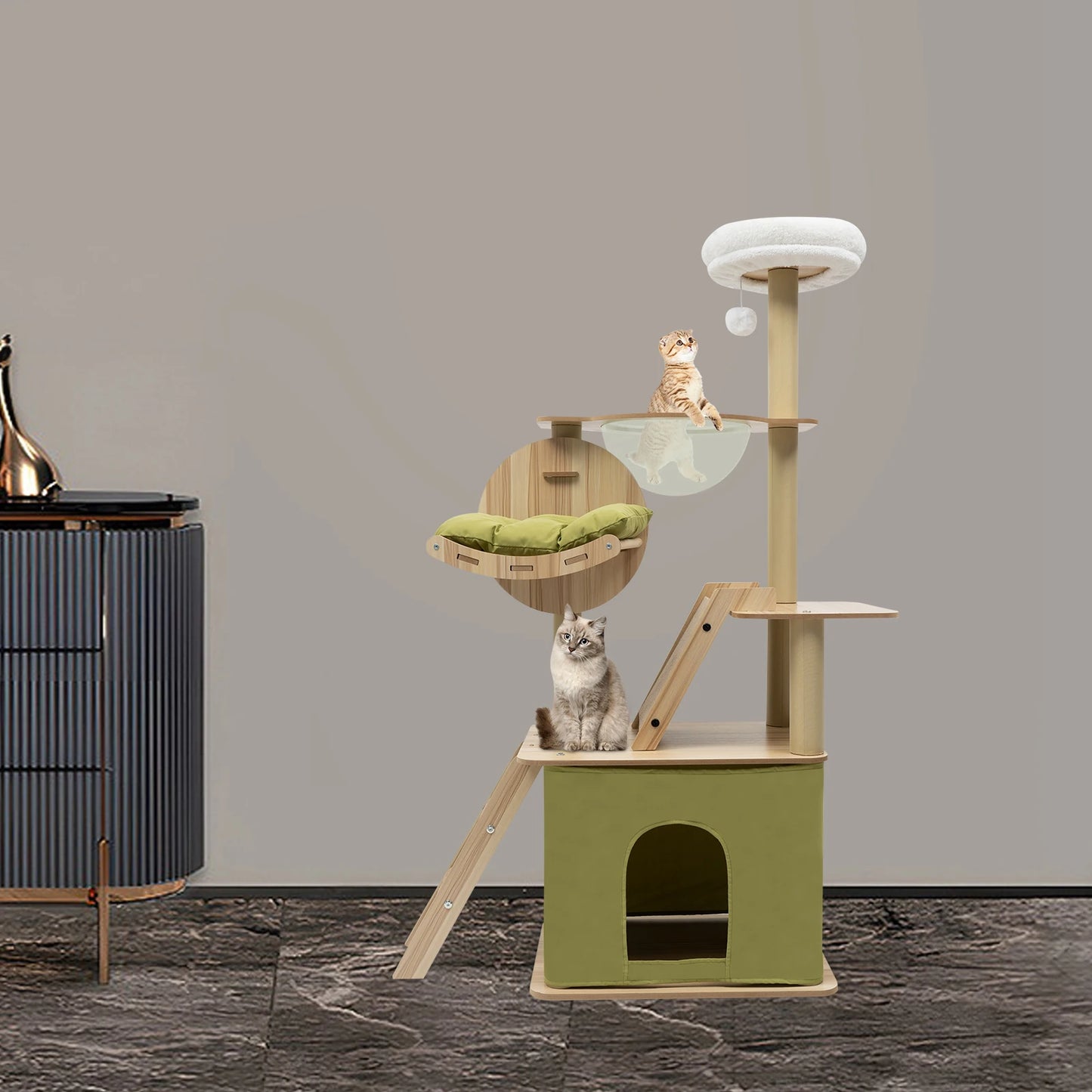 Moderne kattenpaal in industriële stijl – Stoer en stijlvol