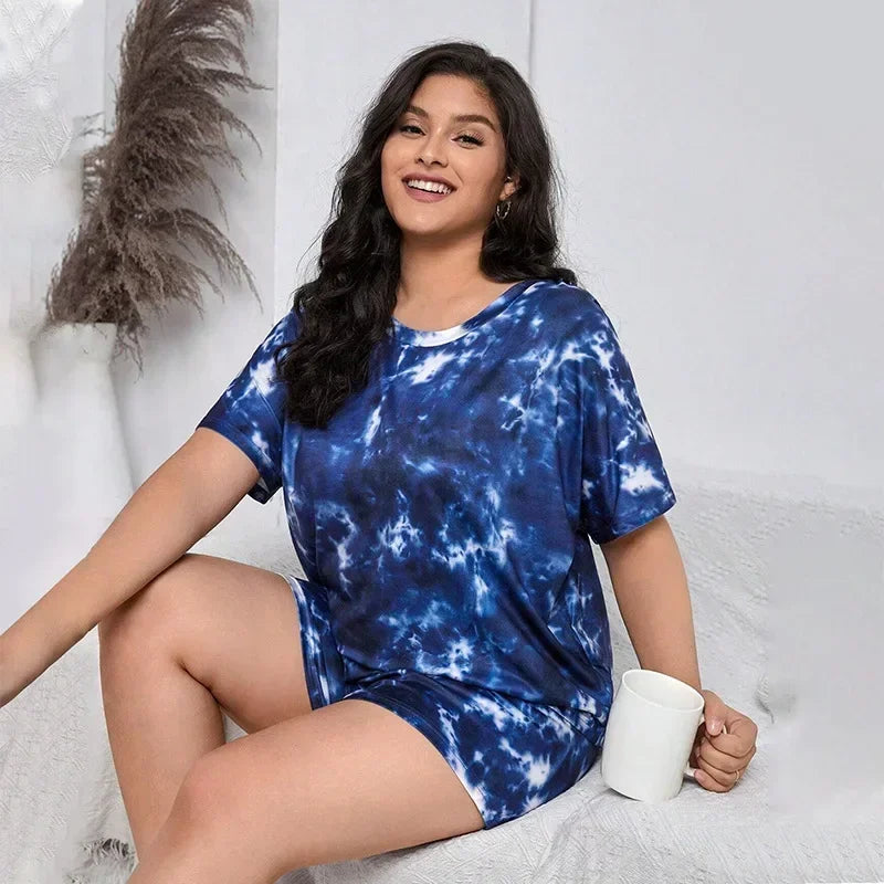 Dames pyjama set in trendy kleuren