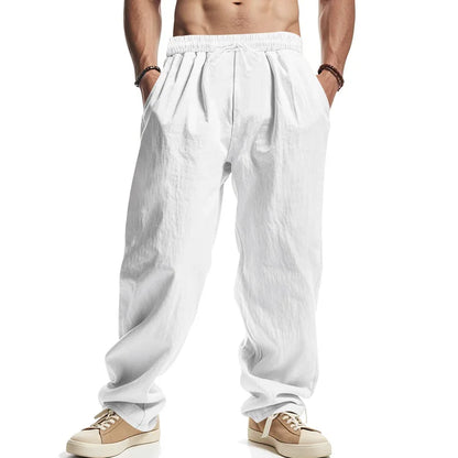 Linnen broek heren met split aan de pijp – Trendy detail
