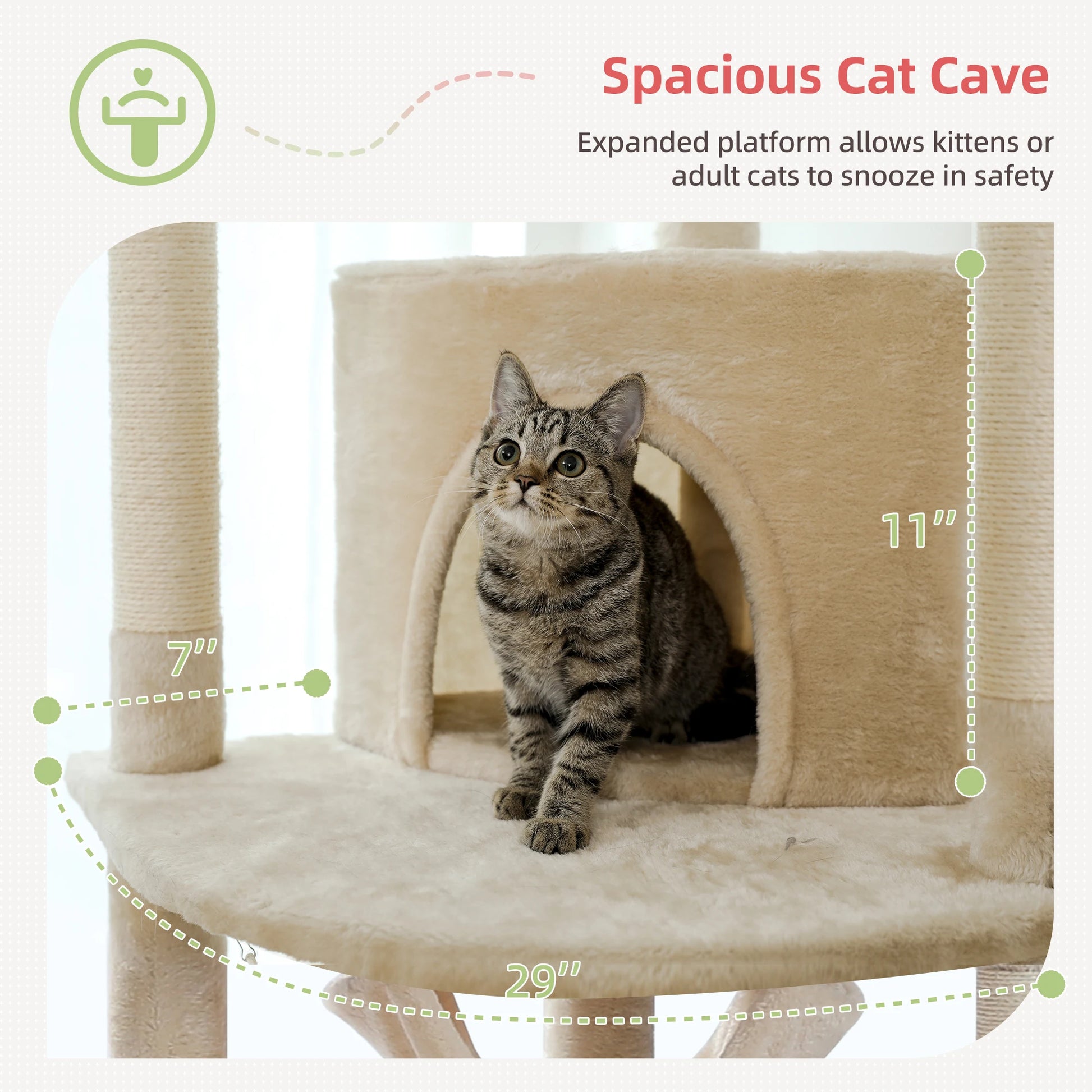 Kattenpaal met zachte kussens – Comfort en stijl