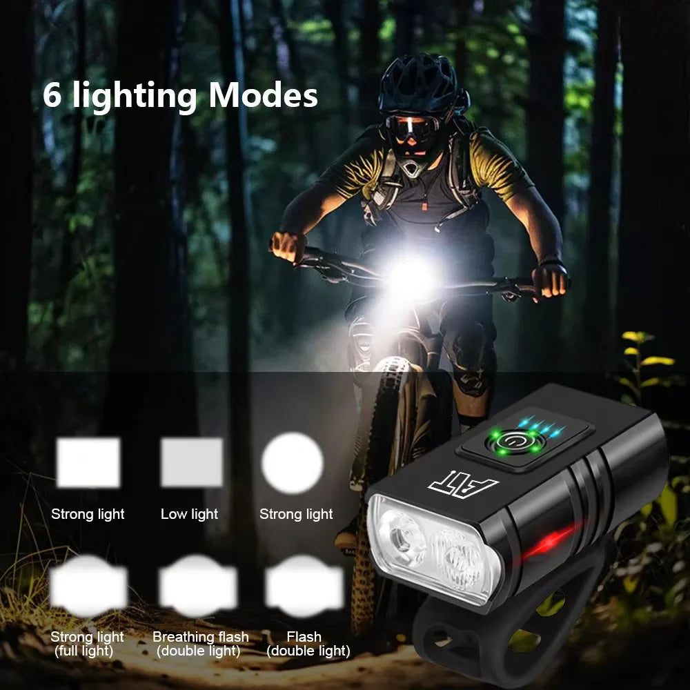 Fietslamp met lensbescherming tegen regen