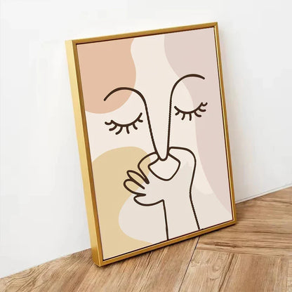 Poster met dieren in zachte kleuren