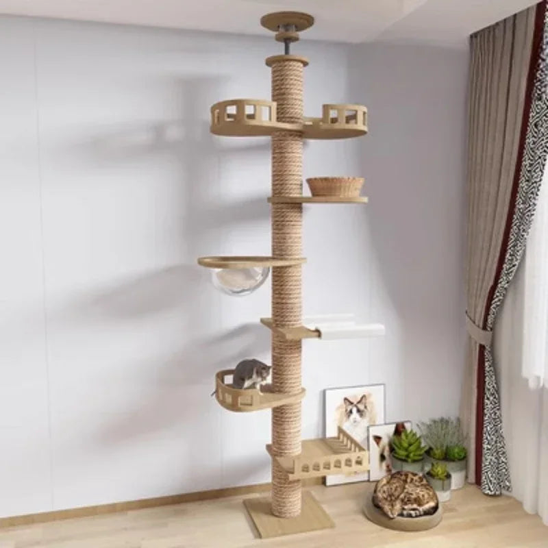 Hoge design krabpaal voor grote katten – Volledig speelparadijs