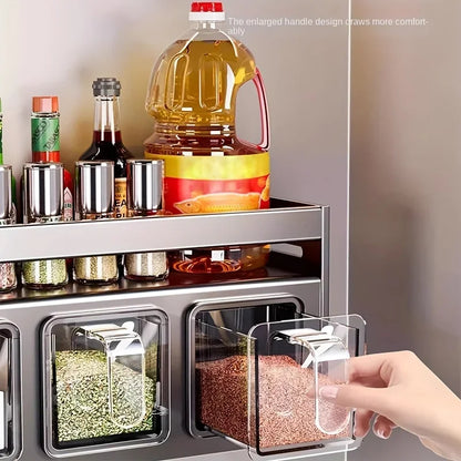 Kruidenrek keuken met glazen potjes inbegrepen