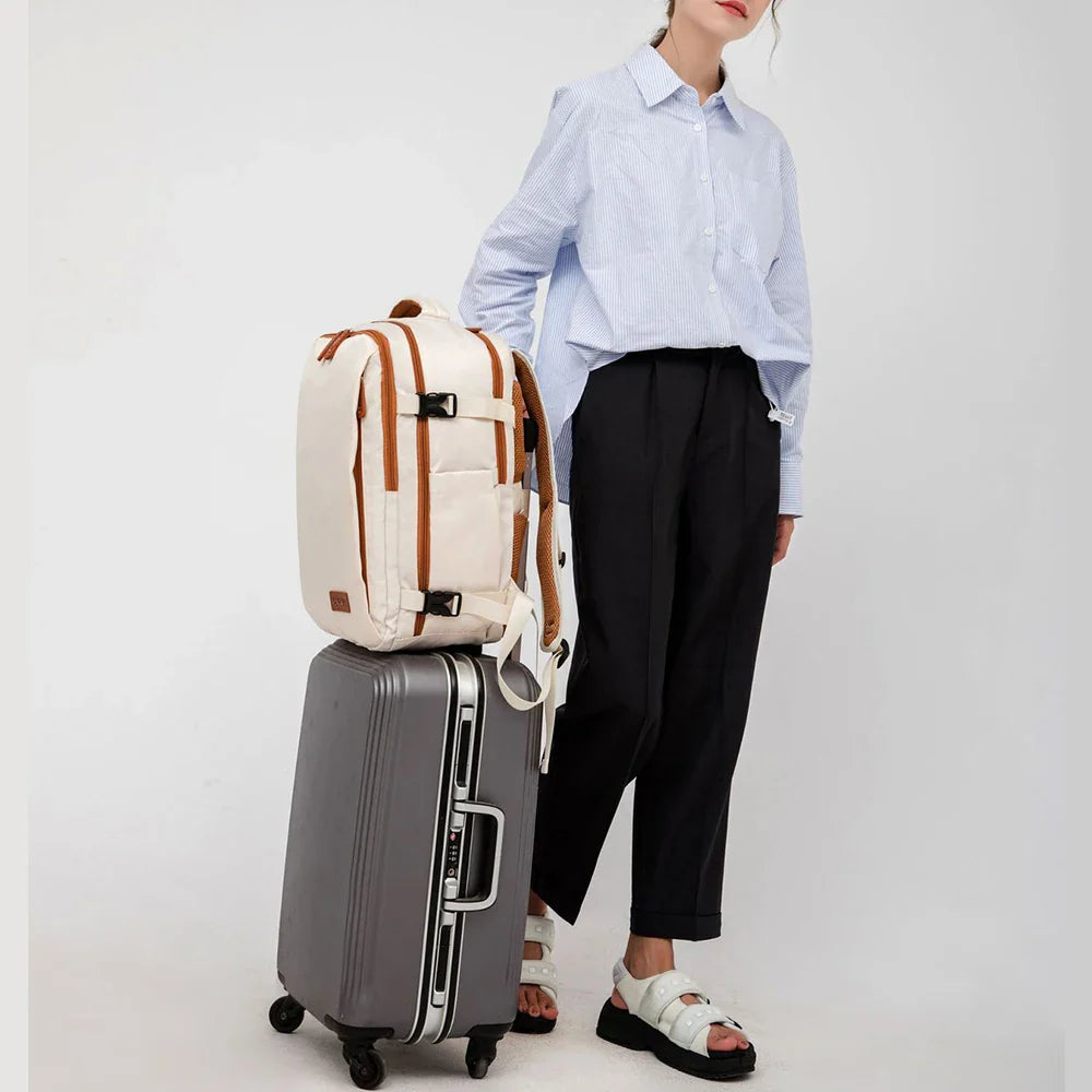 Rugzak als handbagage met opvouwbare functie