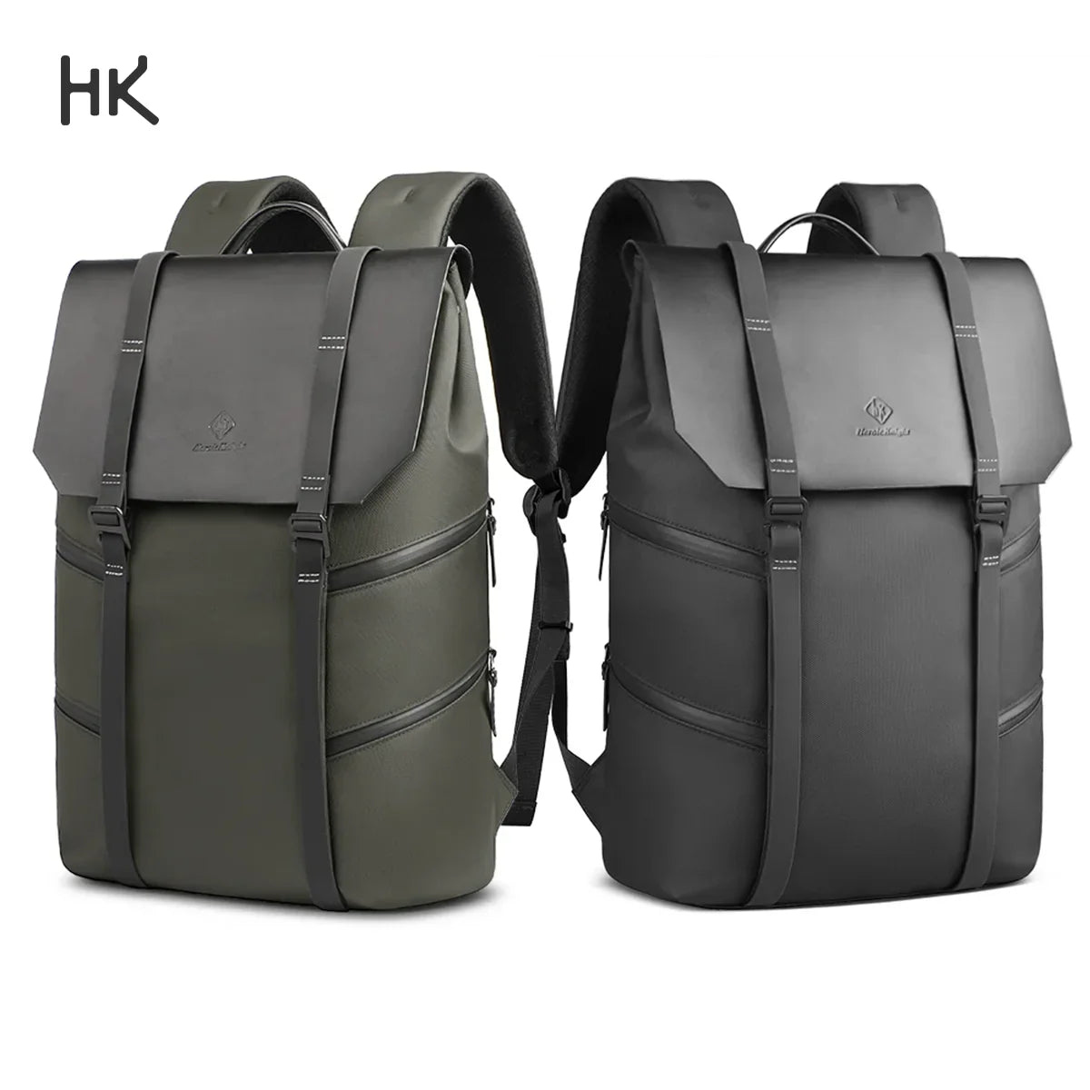 Rugzak als handbagage met gewatteerde laptophoes