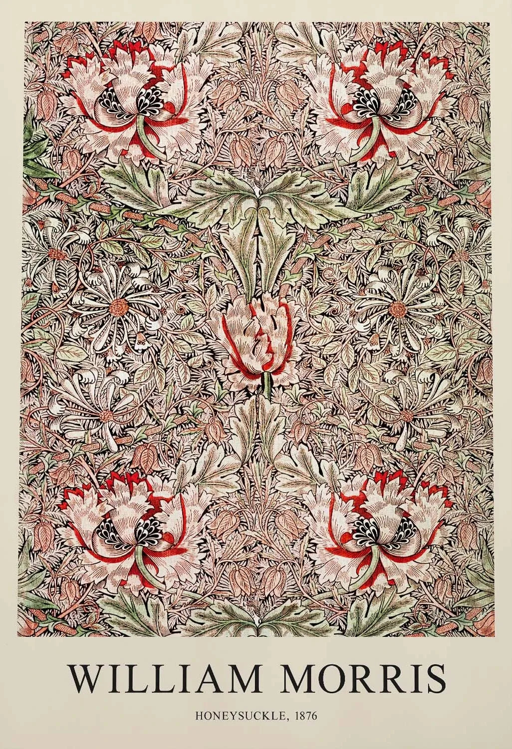 Wandposter met bloemen in vaas