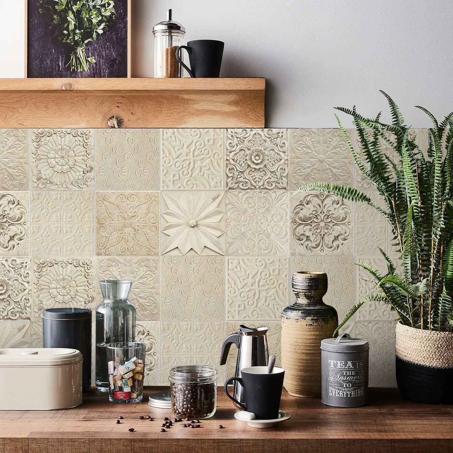 Badkamer mozaiek tegels met structuur – Antislip en chic