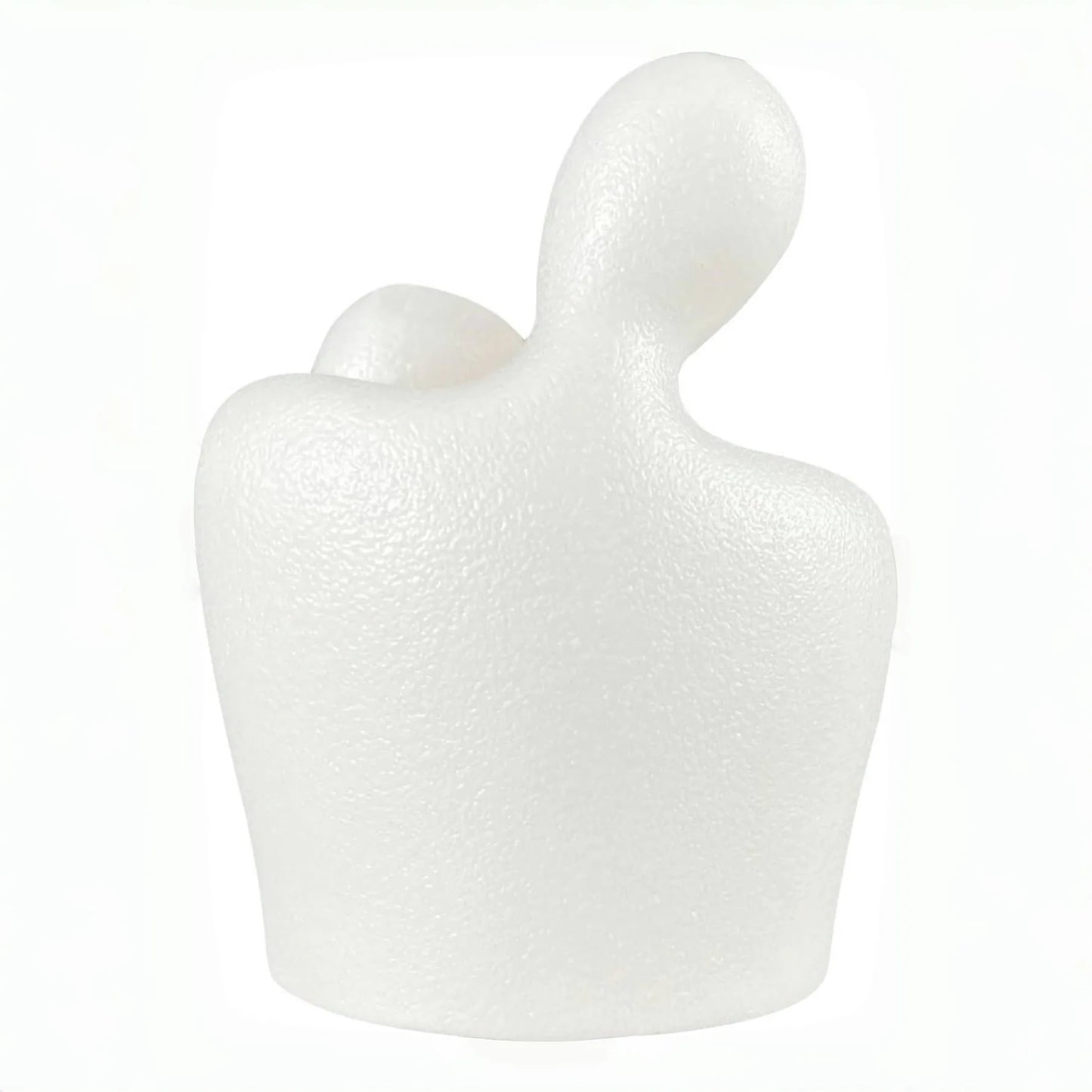 Decoratie woonkamer accessoires - Zwarte en witte sculpturen met gouden hart voor romantische sfeer